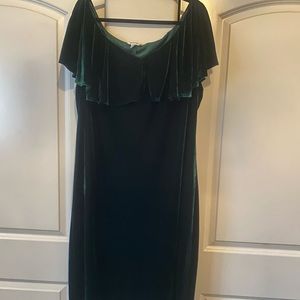 Velvet off shoulder party dress